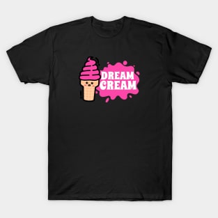 Ice Cream Cone Kawaii Cute Face T-Shirt